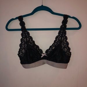 black lace bralette